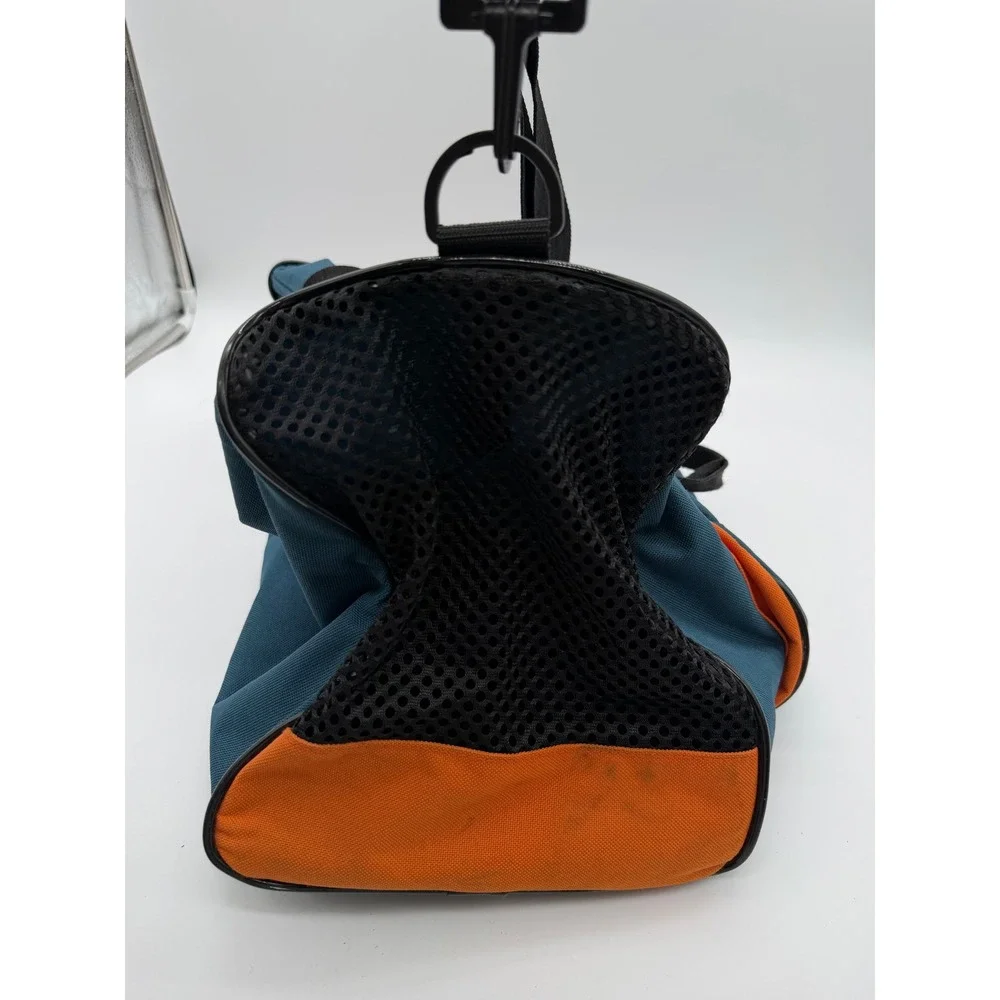 Eastsport Duffel Bag Teal Blue Orange Mesh Pockets Gym Travel Bag